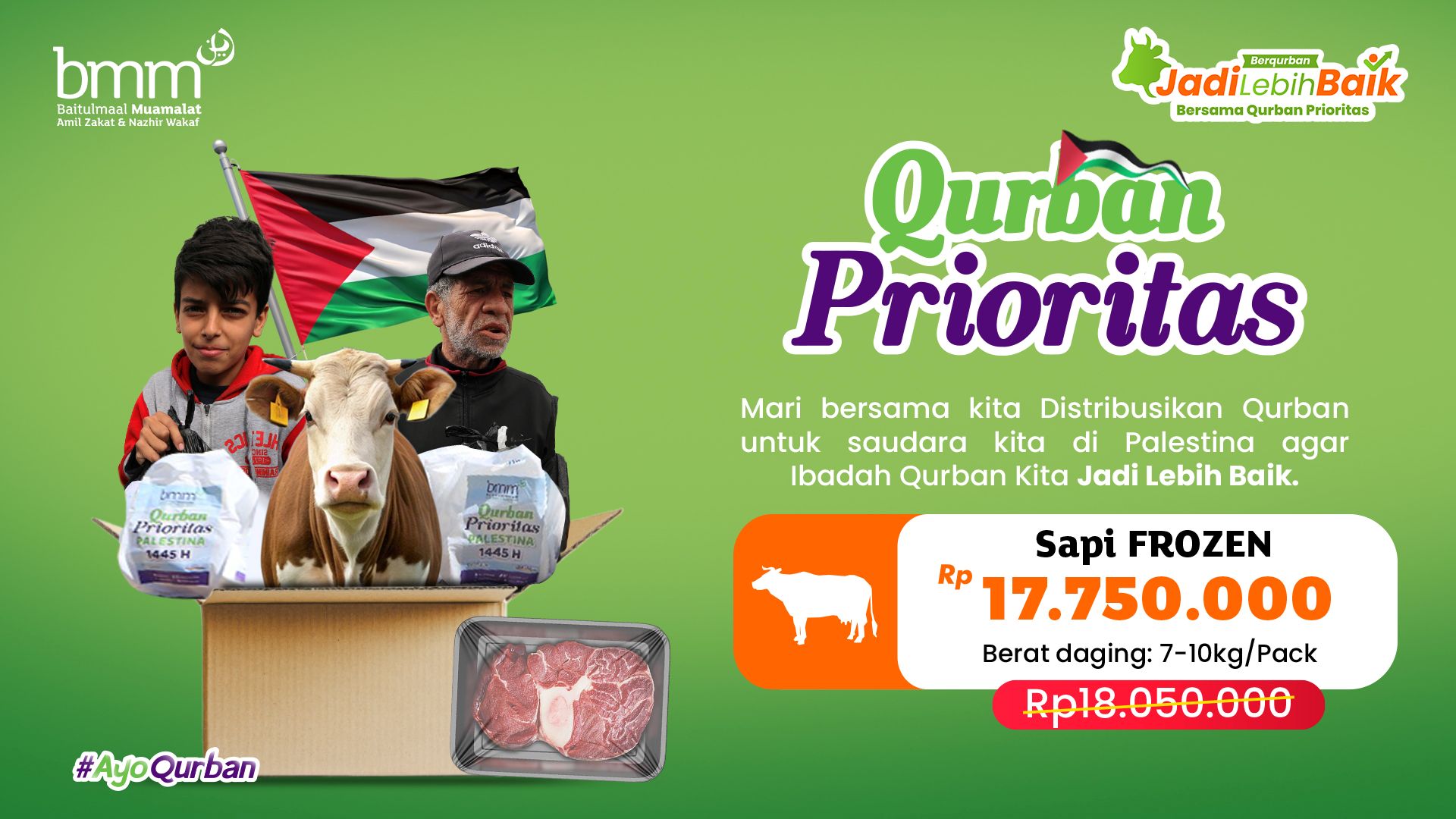 Qurban 1 Ekor Sapi  Palestina