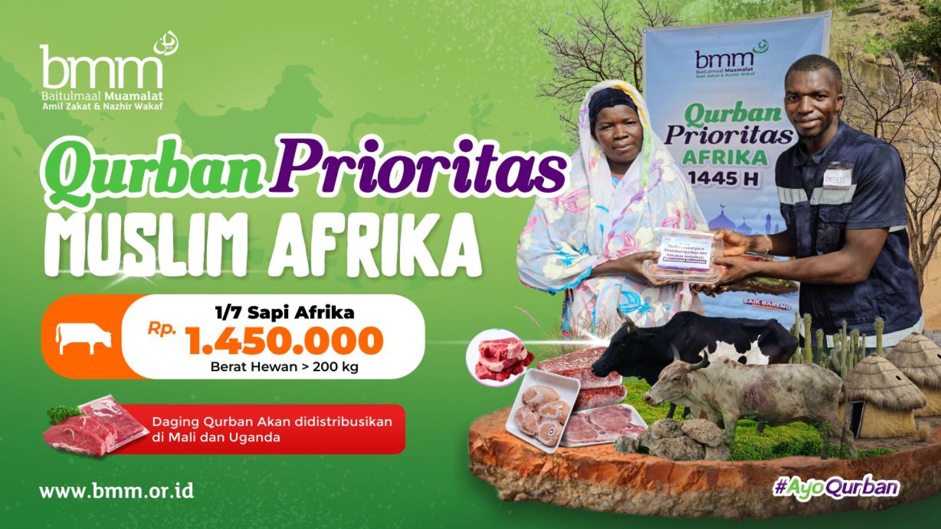 Qurban 1/7 Sapi Afrika (> 200 Kg)