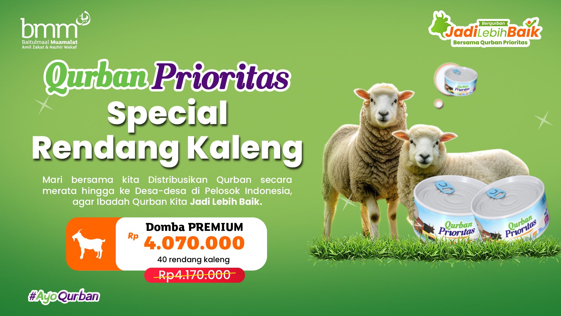Qurban 1 Ekor Domba Rendang Kaleng Premium [40 Kaleng]